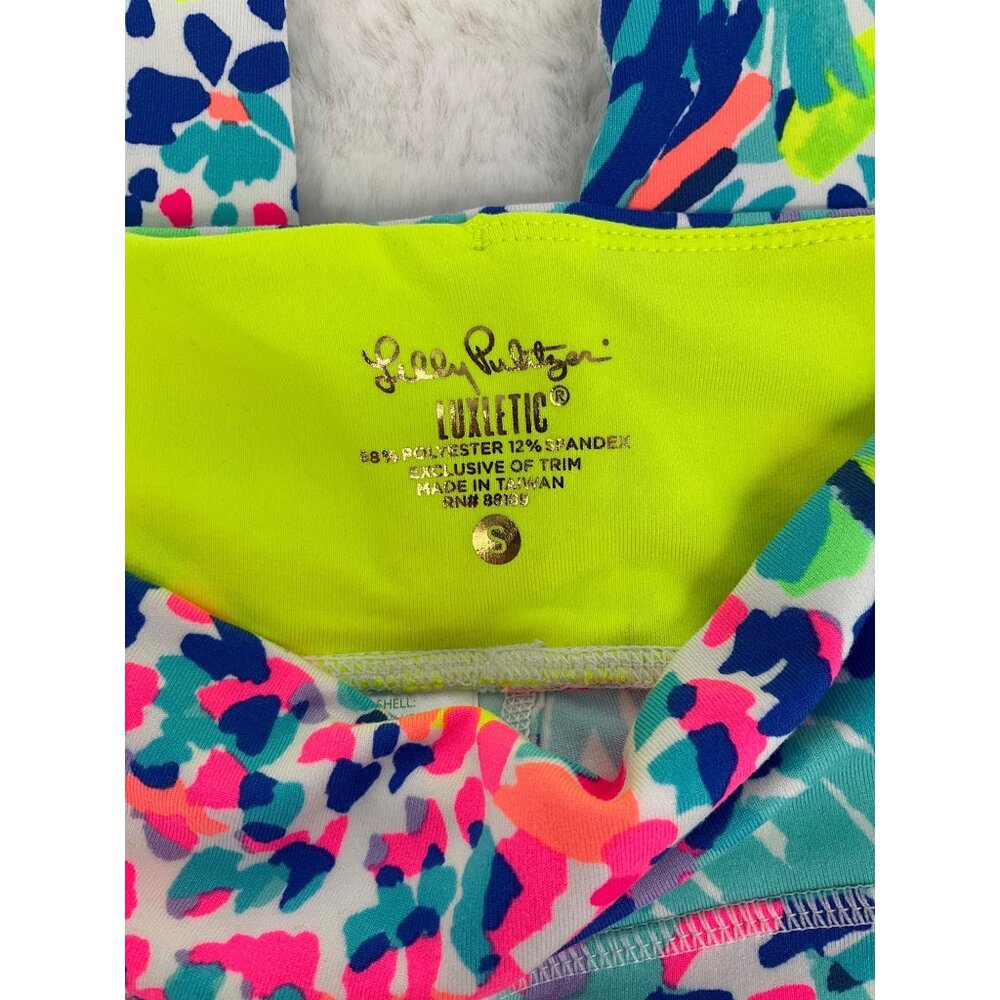 Lilly Pulitzer Luxletic size Small Weekender crop leggings, Multi Mermaids Cove - Picture 4 of 6